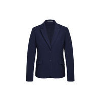 Biz Corporates Siena Womens Two Button Mid Length Jacket Marine Size 4
