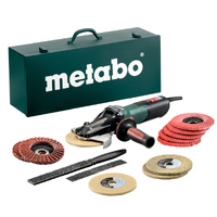 Metabo 1000W Flat Head Grinder WEVF 10-125 Quick Inox Set 613080500
