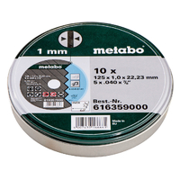 Metabo 10 Piece 1mm x 125mm Thin Cutting Disc 616359000