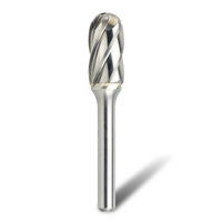 Bordo 1/2" SC-5 Cylindrical Ball Nose 1/4" Shank Burr Non Ferrous 6401-95300