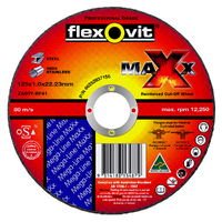 Flexovit 125mm Maxx Mild Steel & Stainless Right Angle Cut-Off Wheel Type 41 ZA 66252837155