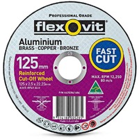 Flexovit 125 x 2.5mm Aluminium Cut Off Disc 66252841604