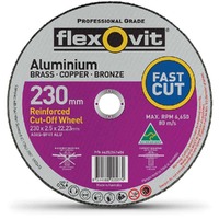 Flexovit 230 x 2.5mm Aluminium Cut Off Disc 66252841606