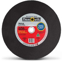 Flexovit 406 x 4.4 x 25.4mm Metal Cut Off Disc - High Speed 66252841627
