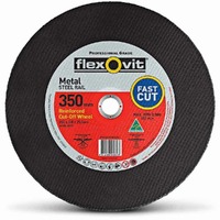 Flexovit 350 x 3.8 x 25.4mm Metal Cut Off Disc - Hard Rail 66252841632