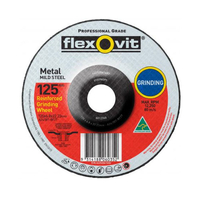 Flexovit 125 x 6.8 x 22.23mm Mild Steel Grinding Wheel Type 27 AO 66252841682