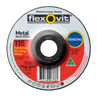 Flexovit 115x6.0x22.23mm A30S Metal Depressed Centre Grinding Wheel 66252841709