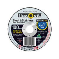 Flexovit 100x1.0x16.0mm A46T-BF41 Multi Material Cut-Off Wheel (1pack) 66253371088
