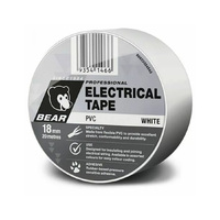 Bear 18mm x 20m White Electrical Tape 66623324545