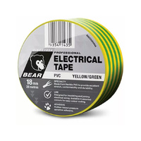Bear 18mm x 20m Yellow/Green Electrical Tape 66623324546