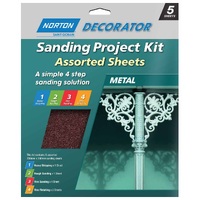 Norton Metal Cloth Sht 230x280mm 5pk Asstd Retail Packed 66623325989