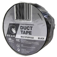 Bear 48mm x 30m PVC Multipurpose Duct Tape - Black 66623336455 