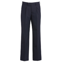 Biz Corporates Comfort Wool Stretch Mens One Pleat Pant Regular Navy Size 77