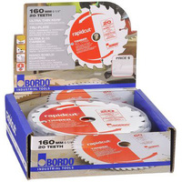 Bordo 160mm x 20T Rapidcut Thin Kerf Saw Blades (10 pack) 7452-16020T