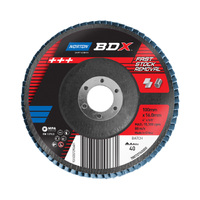Norton # 100x16mm Z40 BDX Flap Disc - (Blue) 78072760000