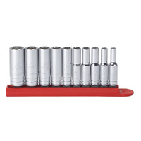GearWrench 10 Piece 6 Point 1/4" Drive SAE Deep Socket Set 80305