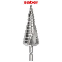 Saber 4-30 x 2mm Spiral Flute Hex Shank HSS Step Drill 8031-M3
