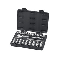 GearWrench 24 Piece 3/8" Drive 6 & 12 Point Standard & Deep Metric Mechanics Tool Set 80559