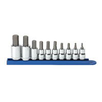GearWrench 10 Piece 3/8" & 1/2" Dr Hex Bit Metric Socket Set 80578