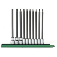 GearWrench 10 Piece 1/4" & 3/8" Drive Long Torx Bit Socket Set 80588