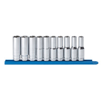 GearWrench 10 Piece 1/2" Dr 6 Point Metric Deep Socket Set 80704