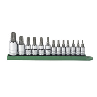 GearWrench 13 Pc 1/4", 3/8" & 1/2" Drive Tamper Proof Torx Bit Socket Set 80725