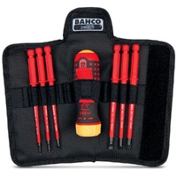 Bahco 7 Piece 1000V Ratchet Screwdriver Set In Nylon Pouch 808061