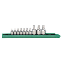 GearWrench 10 Piece 1/4" & 3/8" Drive Stubby Torx Bit Driver Socket Set 81196
