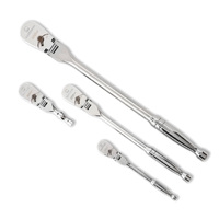 GearWrench 4 Pc Flex Full Polish Ratchet Set 81230p