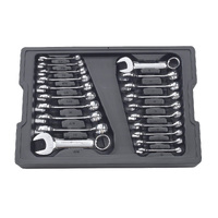 GearWrench 20 Piece 12 Point Stubby Combination Sae/Metric Wrench Set 81903