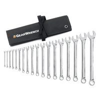 GearWrench 18 Pc Long Pattern Non-Ratcheting Wrench Set SAE 81917