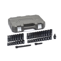 GearWrench 44 Piece 6 Point 3/8" Drive Standard & Deep Impact SAE/Metric Socket Set 84916N
