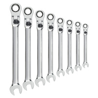 GearWrench 8 Piece 12 Point SAE XL Locking Flex Ratcheting Wrench Set 85798