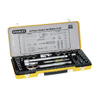 Stanley Socket Set 1/2" Drive Metric/AF 43Pc (Inc 1/4 Bits) 89-517