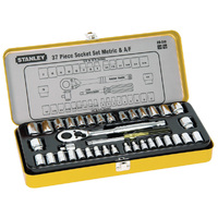 Stanley Socket Set 1/4" & 3/8" Drive Metric/AF 37Pc 89-518