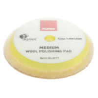 Rupes 130/145mm Big Foot Yellow Medium Wool Polishing Pad (2pk) 9.BW150M