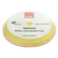 Rupes 150/170mm Big Foot Yellow Medium Wool Polishing Pad (2pk) 9.BW180M