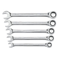 GearWrench 5 Piece 12 Point Ratcheting Metric Wrench Set 93004D