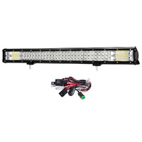 LIGHTFOX 28inch LED Light Bar Tri Row Flood Spot Combo Offroad Driving Lamp 4WD