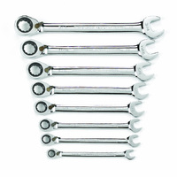 GearWrench 8 Piece 12 Point Reversible Ratcheting Combination SAE Wrench Set 9533N