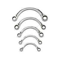 GearWrench 5 Piece Reversible Half Moon Double Box Ratcheting Wrench Set Metric 9850