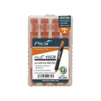 Pica Visor 991 Permanent Marker Refills - Fluro-Orange (4 Leads) 991/054