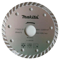 Makita 115mm x 22.23 Diamond Blade Turbo Rim - Long Life A-84056