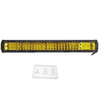 23'' inch 30000lm 360w yellow tri-row led work light bar spot offroad car truck