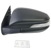 Front Left Black Electric Door Side Mirror Fixs Hilux REVO GUN136 2015-ON