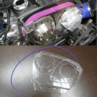 Clear cam pulley gear timing belt cover for nissan skyline r32 r33 r34 gts rb25