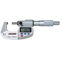 ACCUD 25mm/1" Coolant Proof Dual Scale Digital Micrometer AC-313-001-01