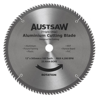 Austsaw 300mm 100T Aluminium Blade Triple Chip - 25.4mm Bore ALYC30025100