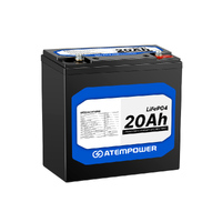 ATEMPOWER 20Ah 12V Lithium Battery LiFePO4 Deep Cycle Marine 4WD Replace AGM