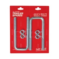 U Bolt 40 Square x 130mm with nuts x2